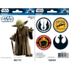STAR WARS - nalepke - 16x11cm/ 2 lista - Yoda / Symbols