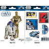 STAR WARS - nalepke - 16x11cm/ 2 lista - R2-D2/ C3PO 