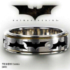 Batman Begins Ring Swirling Emblem (Titanium)