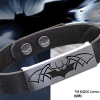 Batman The Dark Knight Bracelet Tribal (Leather with Sterling Silver)
