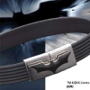 Batman The Dark Knight Bracelet Emblem (Rubber with Sterling Silver)