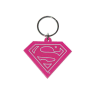 Superman PVC Keychain Pink Logo