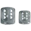 Translucent D6 12mm (36 Dice) Clear w/white