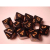 Opaque D10 10-Set Black/gold