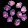 Gemini? D10 10-Set Pink-Purple w/white