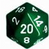 Opaque 34mm d20 Green/White