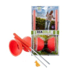 Diabolo Orange Rubber Aluminium sticks on blister