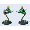Discworld Miniature Magrat on broom (1)