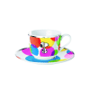 Peanuts Cappuccino Cup with saucer Case Snoopy Lots of Dots (2)