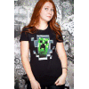 Minecraft Ladies T-Shirt Creeper Inside Black