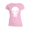 Marvel Ladies T-Shirt The Punisher Skull Logo Pink